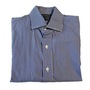 Polo Ralph Lauren Regent Custom Fit Blue Pin Stripe Shirt 15 34-35  100% Cotton